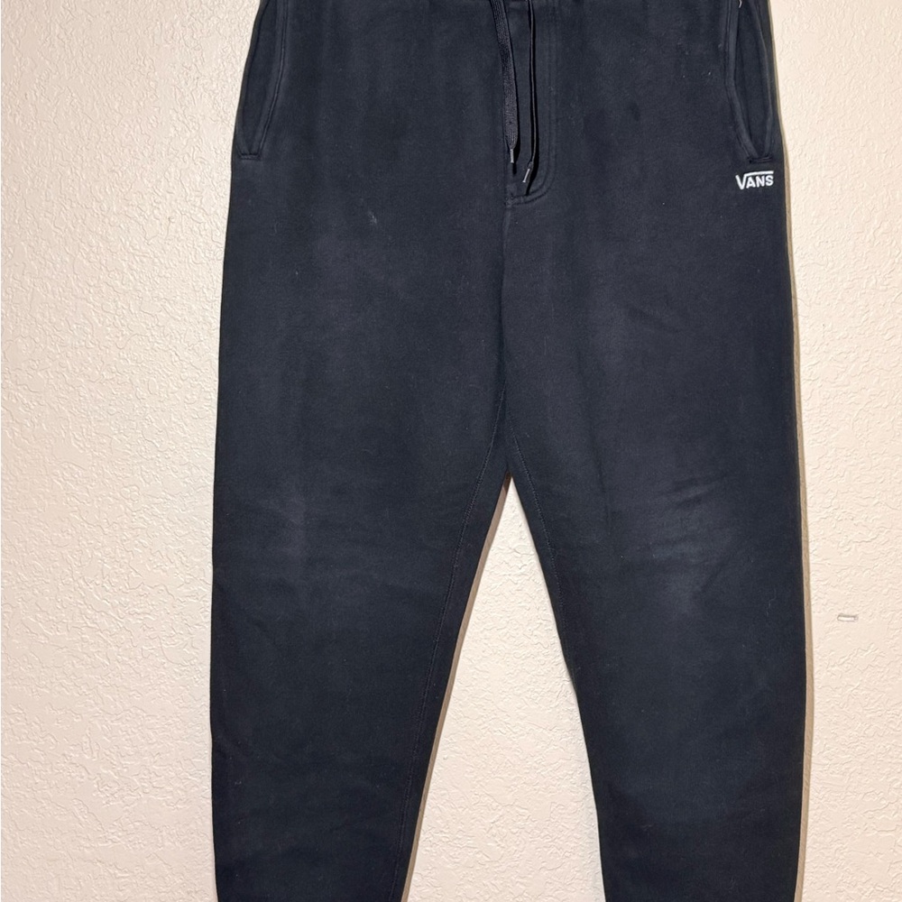 Vans ComfyCush Black Jogger Sweatpants Relaxed Fit Size Large